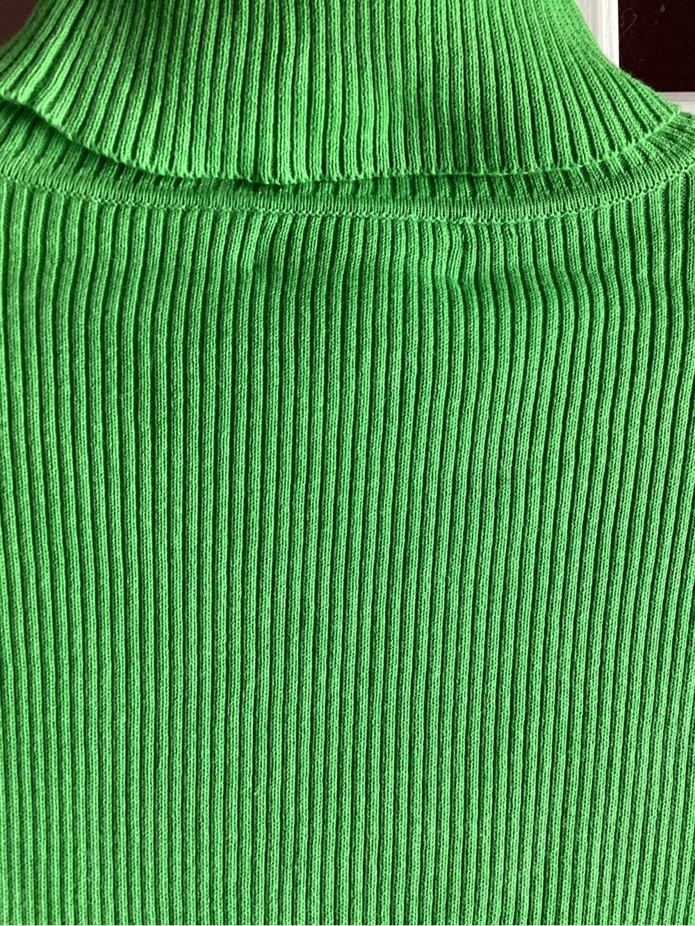 Lauren Ralph Lauren Green Ribbed Turtleneck Sweater lime green - Picture 6 of 7
